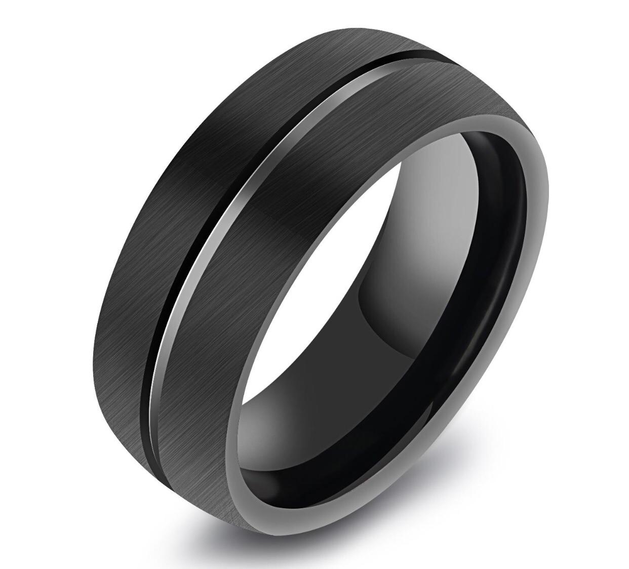 Argolla Tungsteno 4mm. Colección Juno