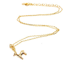 Cargar imagen en el visor de la galería, Dije con cadena &quot;Reno&quot; Colección Plata Vermeil.
