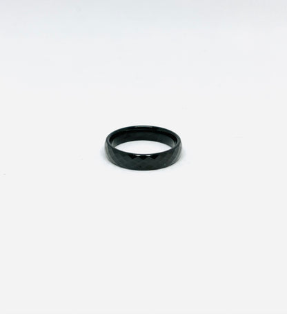 Argolla Tungsteno 5mm. Colección Juno facetada