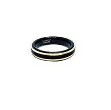 Cargar imagen en el visor de la galería, Argolla tungsteno 4mm. Colección Phantom Yellow Gold
