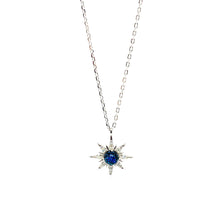 Cargar imagen en el visor de la galería, Dije estrella azul plata .925
