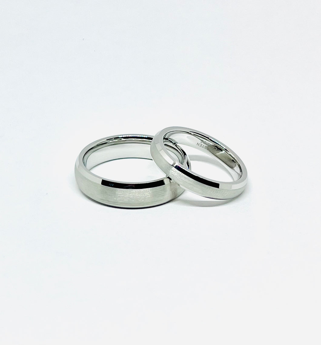 Argolla tungsteno 3mm. Colección Iris platinada